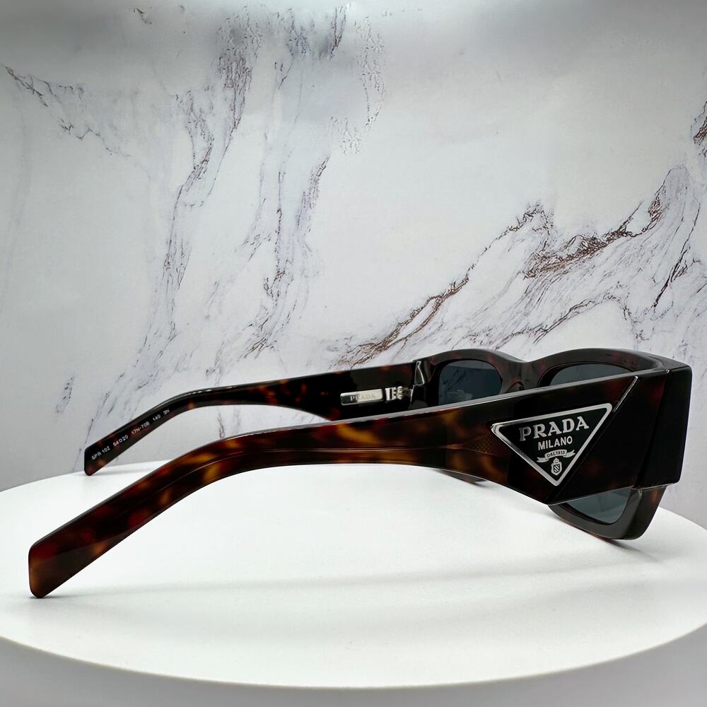 New PRADA Sunglasses Brown Root Tortoise Square Men's Plaque Logo - Picture 14 of 16